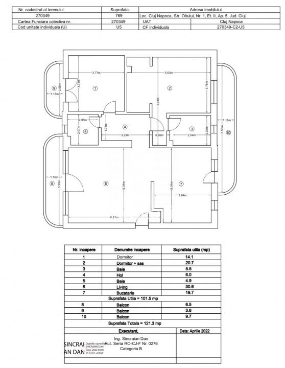 De inchiriat apartament 3 camere 100 mp Iulius Mall parcare 3 balcoane