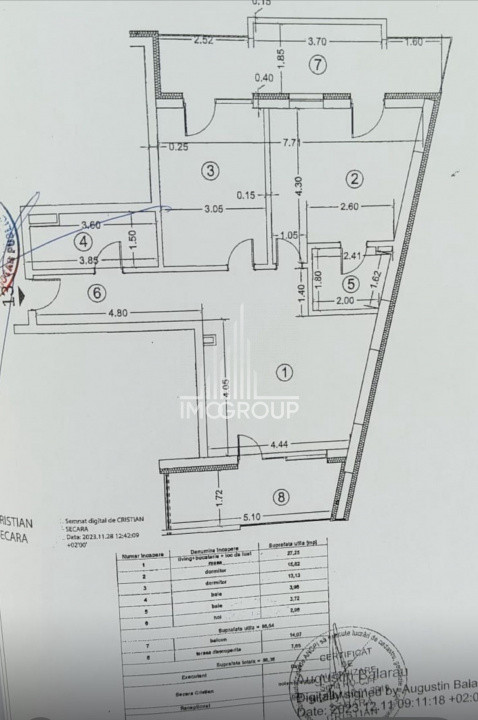 Central Apartament de vanzare  3 camere terase garaj