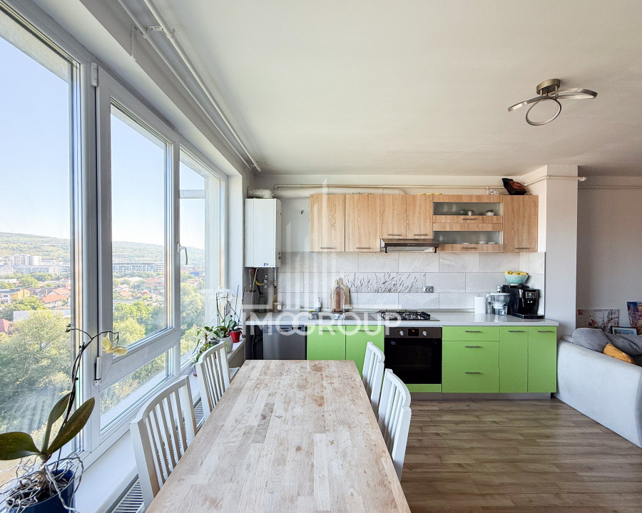 Apartament modern cu 2 camere – Etaj 9, vedere panoramică către Someș
