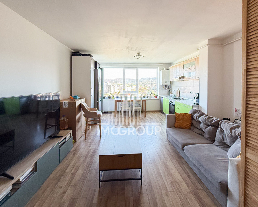 Apartament modern cu 2 camere – Etaj 9, vedere panoramică către Someș