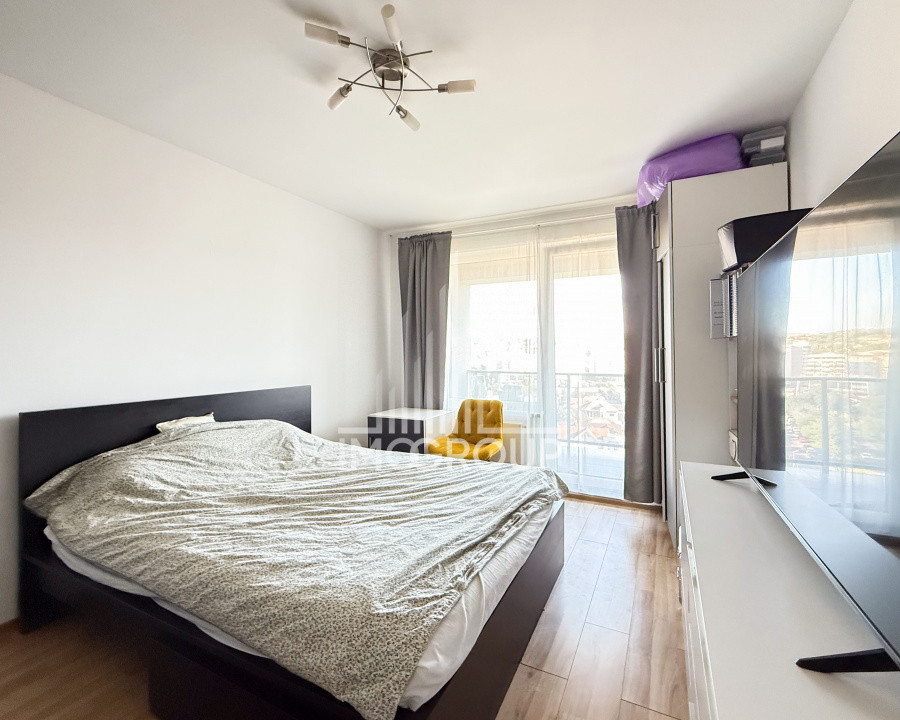 Apartament modern cu 2 camere – Etaj 9, vedere panoramică către Someș