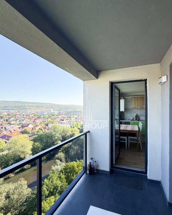 Apartament modern cu 2 camere – Etaj 9, vedere panoramică către Someș