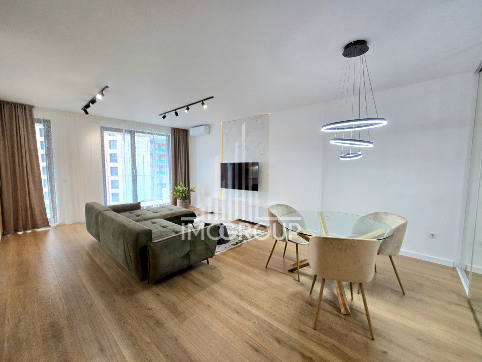 Apartament superb, 2 camere, prima închiriere, cu design modern și view 
