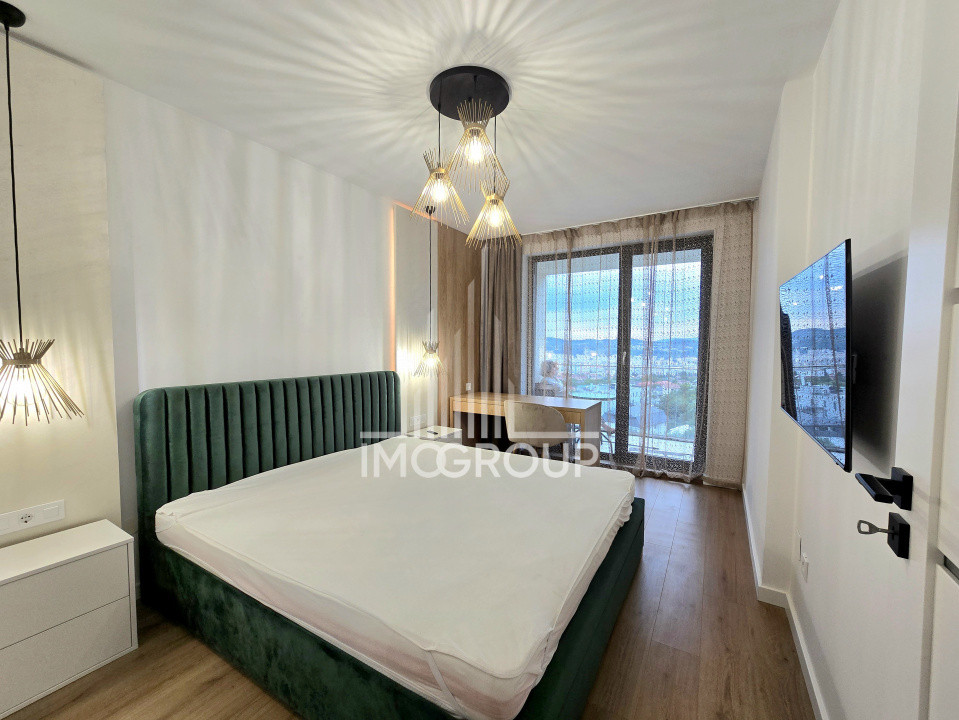Apartament superb, 2 camere, prima închiriere, cu design modern și view 