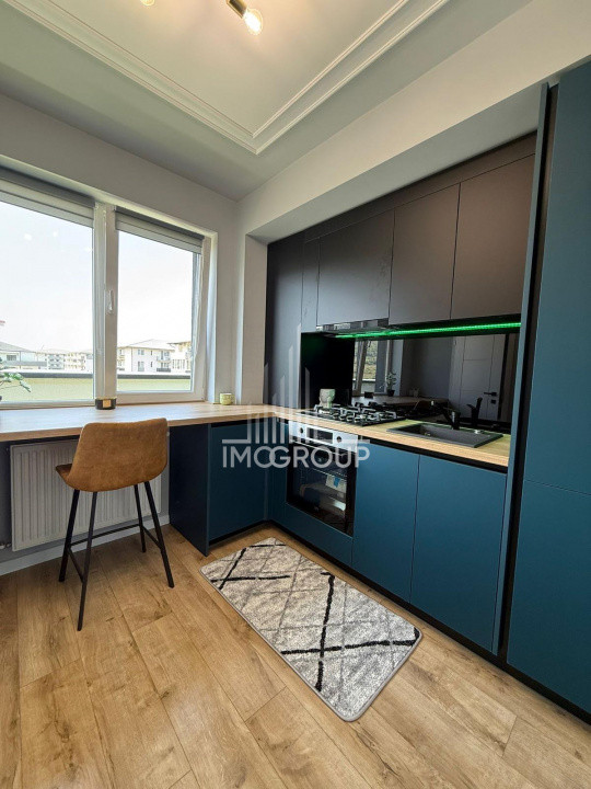 Apartament 3 camere, 53 mp + terasă 14 mp, mobilat, Florești Terra