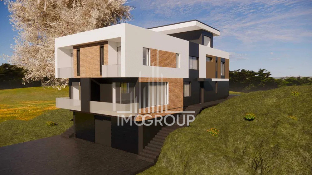 Duplex modern NZEB cu rooftop panoramic și garaj, situat pe o stradă liniștită, 