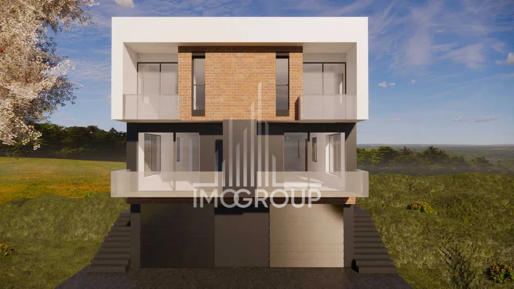 Duplex modern NZEB cu rooftop panoramic și garaj, situat pe o stradă liniștită, 