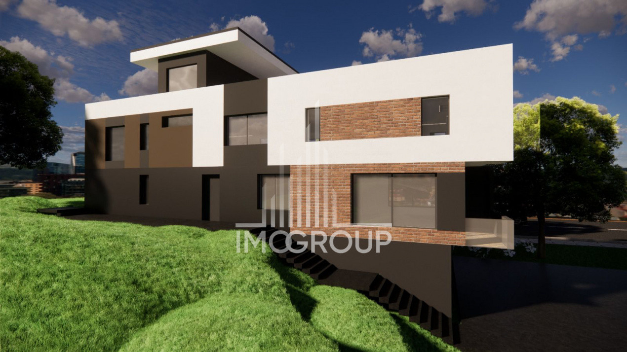 Duplex modern NZEB cu rooftop panoramic și garaj, situat pe o stradă liniștită, 
