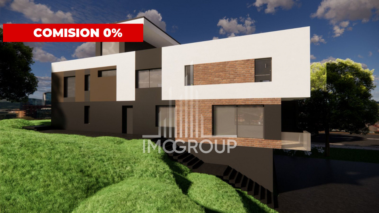 Duplex modern NZEB cu rooftop panoramic și garaj, situat pe o stradă liniștită, 