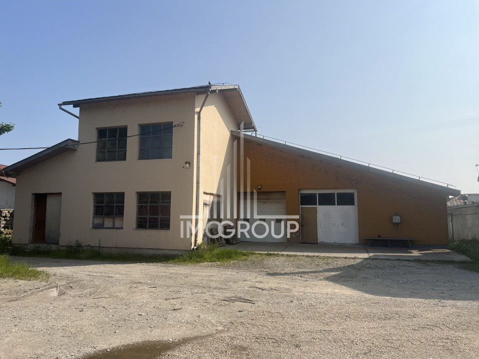 Hală producție 1600 mp – fostă tâmplărie lemn, utilată, exaustare + centrală 