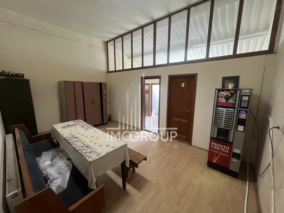 Hală producție 1600 mp – fostă tâmplărie lemn, utilată, exaustare + centrală 