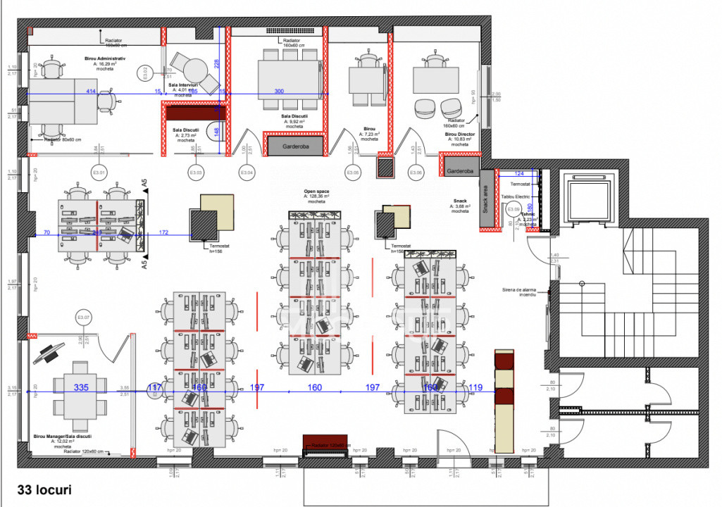 Spatiu birou modern, 240 mp, parcari, terasa, Marasti, zona Kauffland