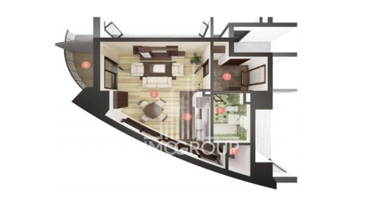 Pachet 4 apartamente cu o camera, semifinisate, West City Tower, TVA inclus