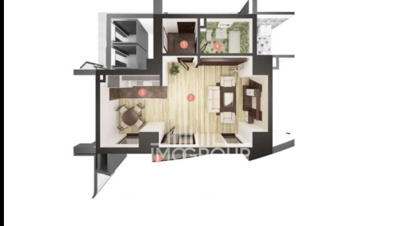 Pachet 4 apartamente cu o camera, semifinisate, West City Tower, TVA inclus