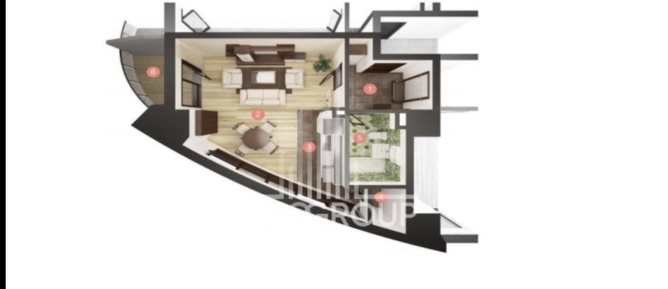 Pachet 4 apartamente cu o camera, semifinisate, West City Tower, TVA inclus