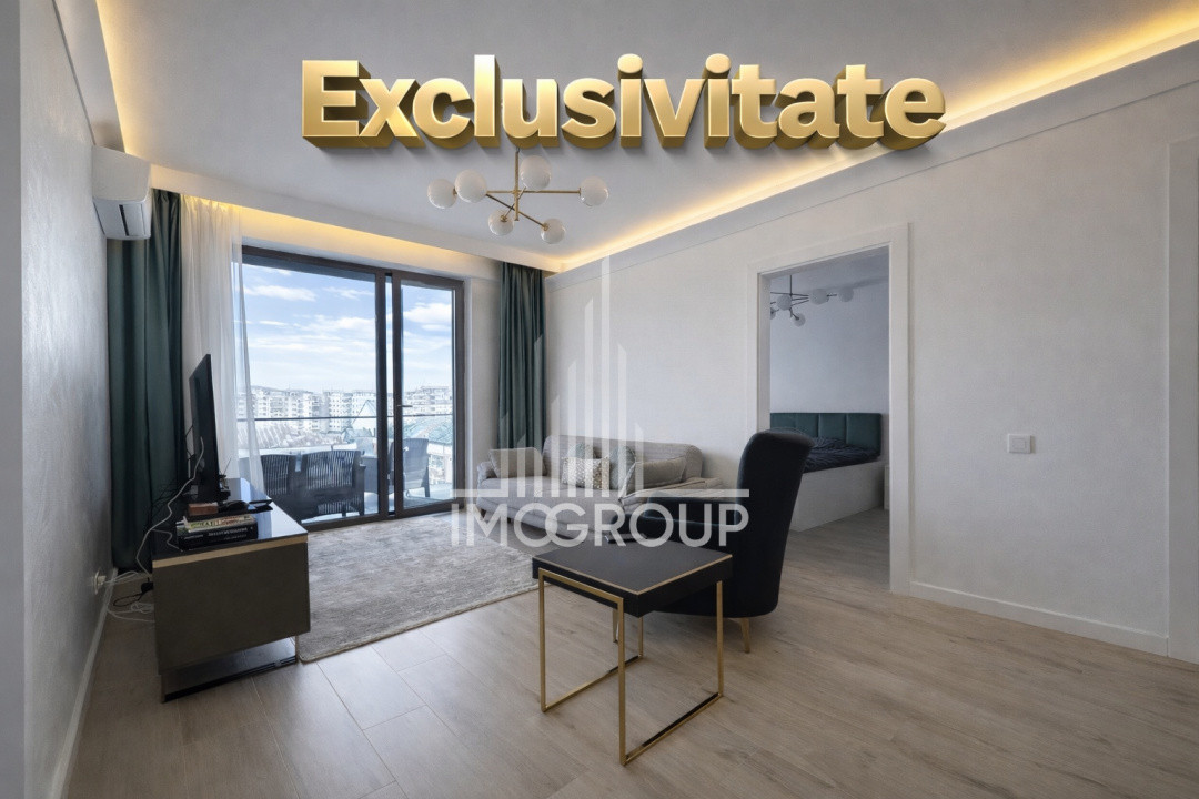Apartament ultrafinisat cu parcare si priveliste superba, in complexul Zenia