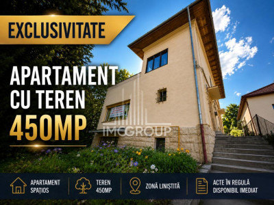 Apartament tip duplex cu 450 mp teren, in zona Centrala, str. Aviator Badescu