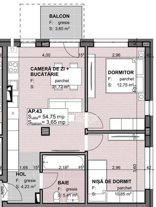 Apartament 3 camere de vânzare – Omnia Residence, Apahida