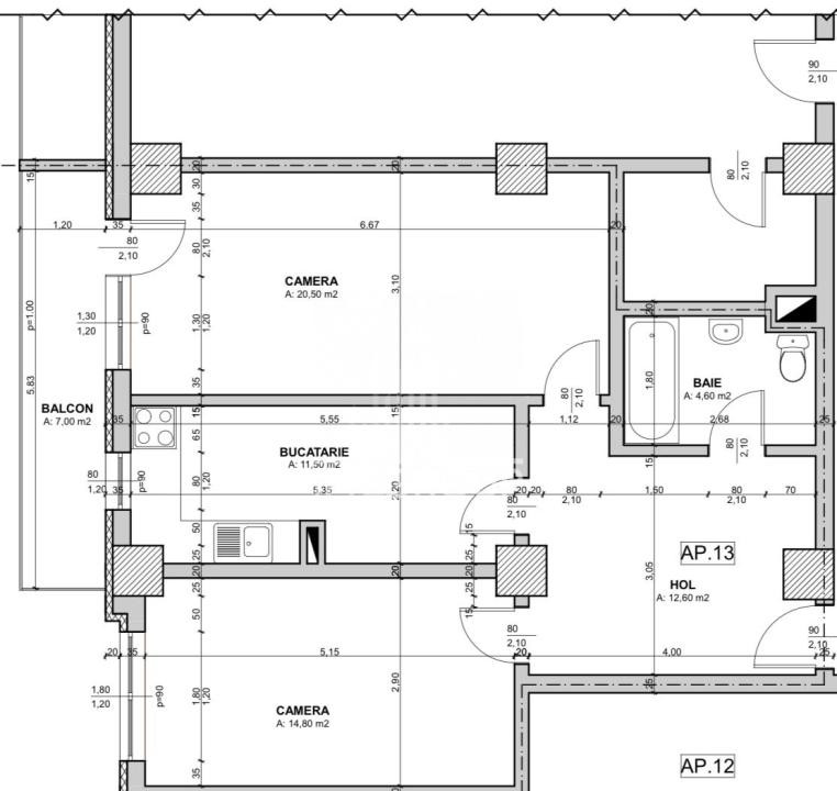 Apartament 2 camere+antreu | Zona Dorobanților | Bloc 2008