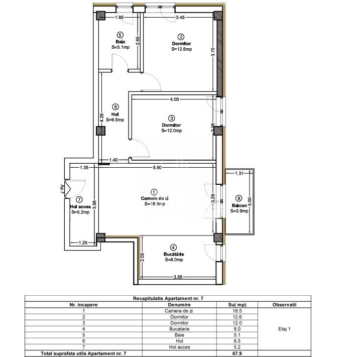 APARTAMENT NOU CU 3 CAMERE ȘI PARCARE IN BACIU